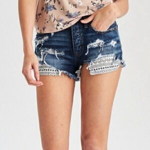 American Eagle Distressed Festival Jean Shorts